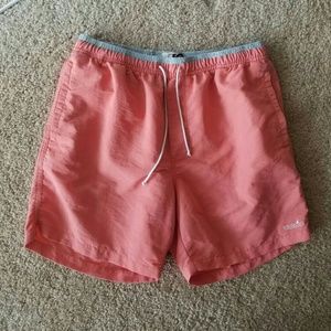Peach Coral Swim Trunks